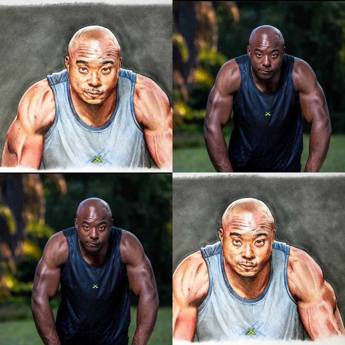 jym_guy's tweet photo. When Legends are drawn they look real.... let’s appreciate art. @ artist #Simbarashe Upenyu #winstonfitness #Zimabweanlivesmatter https://t.co/nqkFQf5H4O