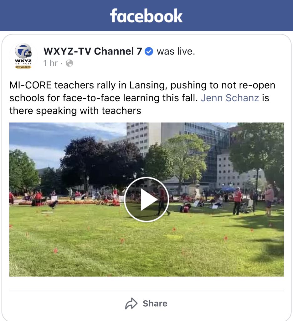 close_caption's tweet image. Please support Michigan Teachers!
(MI CORE Teacher Walkout/Strike)
facebook.com/wxyzdetroit/vi… @ABC @GMA @JoyVBehar @rolandsmartin @WhoopiGoldberg @sunny