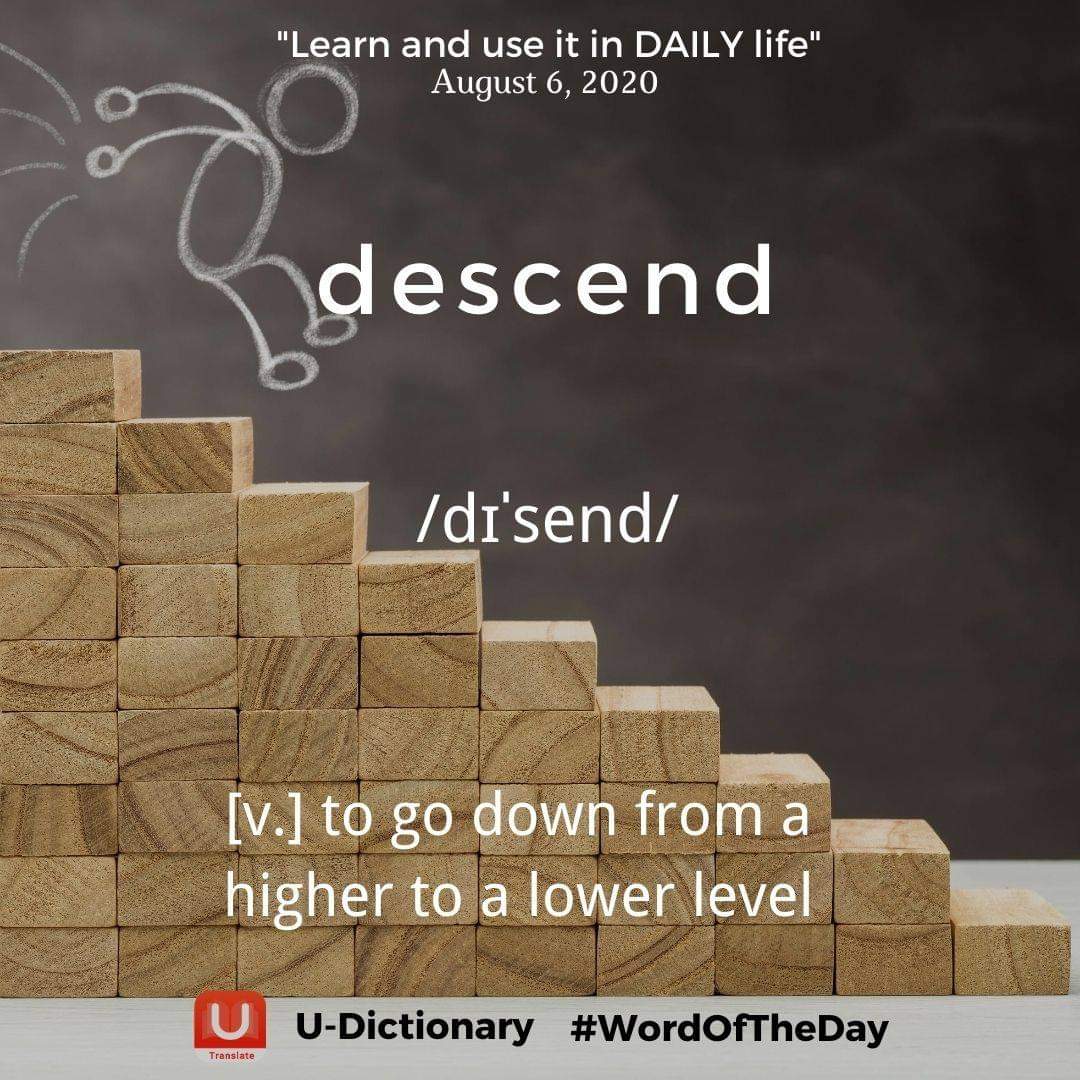 She #descended# the stairs slowly.
#WordOfTheDay is Descend📉.
#Words #WordNerd #Common #Everyday #Dailylife #English #AmLearning #Speaking #adjectives #adjective #awordaday #awordadaychallenge #awordaday #awordoftheday
#thursday #thursdaymood #thursadayvibe #thursdaynoon