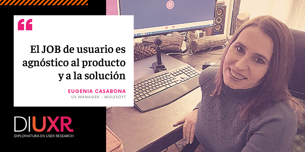 En la clase de ayer <a href="/eugecas/">eugenia casabona</a> compartió sus aprendizajes sobre el rol de JTBD en la identificación de necesidades de las personas cuando queremos evaluar las posibilidades de adopción de un nuevo producto, funcionalidad o servicio.
#DIUXR #uxresearch #uxdesign #jtbd #ux