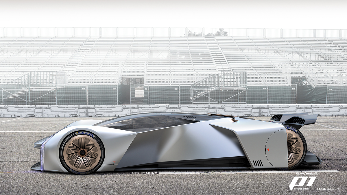 TeamFordzilla's tweet photo. Option 1 is from #FordDesign's Arturo Ariño.
Arturo's concept found the balance between aero and aesthetics.
"...the reason why I became a car designer was to design something 'never-seen-before' and something that pushes the boundaries." https://t.co/v3GiT0o2WH