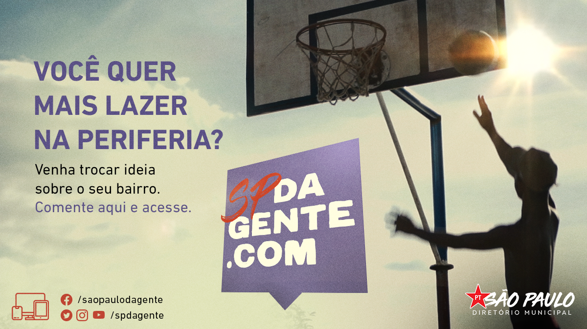 spdagente's tweet photo. Internet gratuita nas periferias, cursos e oficinas, parques e praças renovadas. Quem mora distante do Centro da cidade também merece diversão e lazer. O que você faria para uma SP mais próxima daquilo que acredita? Acesse https://t.co/ryBpUIpnsD e sugira! #spdagente https://t.co/Ri4lJcSJ33
