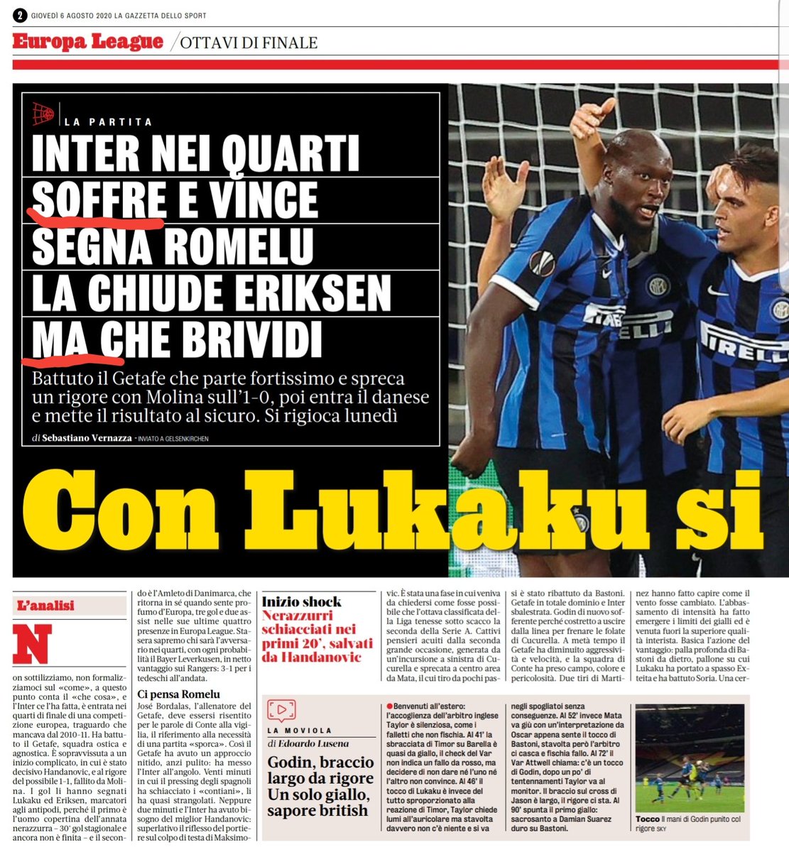 DondiegoSospeso's tweet photo. "Soffre", "inizio shock"? Ma quando, nei primi minuti? Eccerto, se il Getafe s'è sparato il 50% delle energie nei primi 15 minuti era evidente che poi sarebbero calati alla distanza.
Suicidio annunciato. E infatti.
Le partite si giocano su 95 minuti, vero @SebVernazza? 🤔 https://t.co/8C1HJ6KyZ2