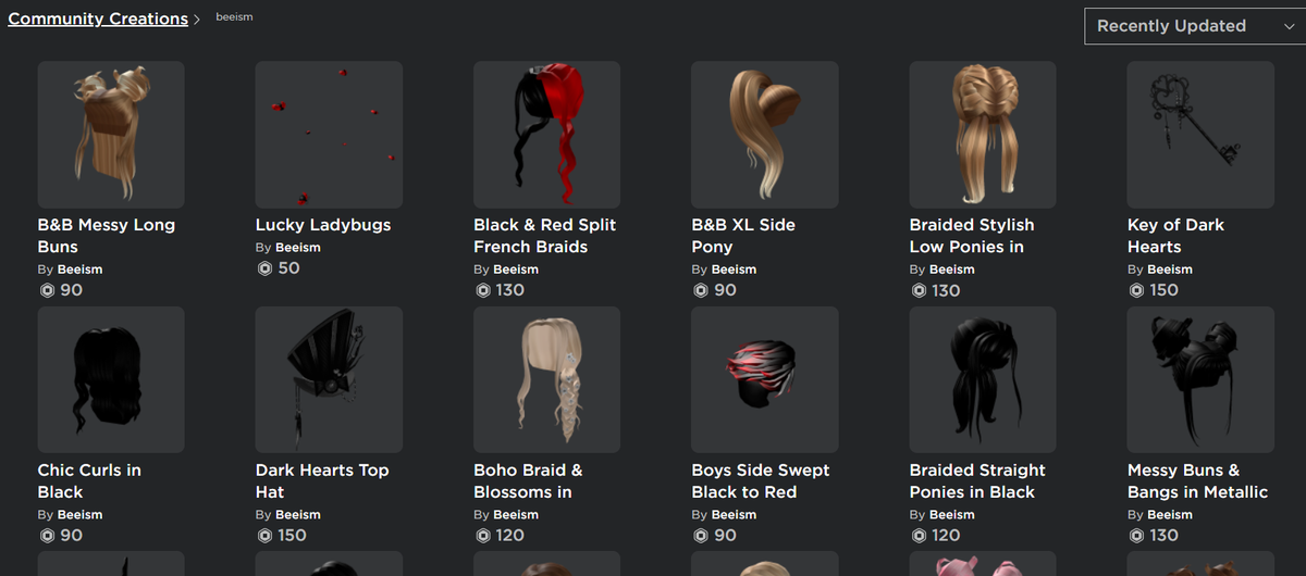 Beeism On Twitter I Think I Might Do Some B B In Black And Wild Colors Next Week - b&b messy buns roblox