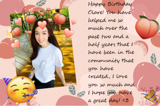__Eva__Rose__'s tweet photo. #claresiobhanbirthday Love you Clare! I hope you have/had a great day! <3 https://t.co/LzhtZCOseR