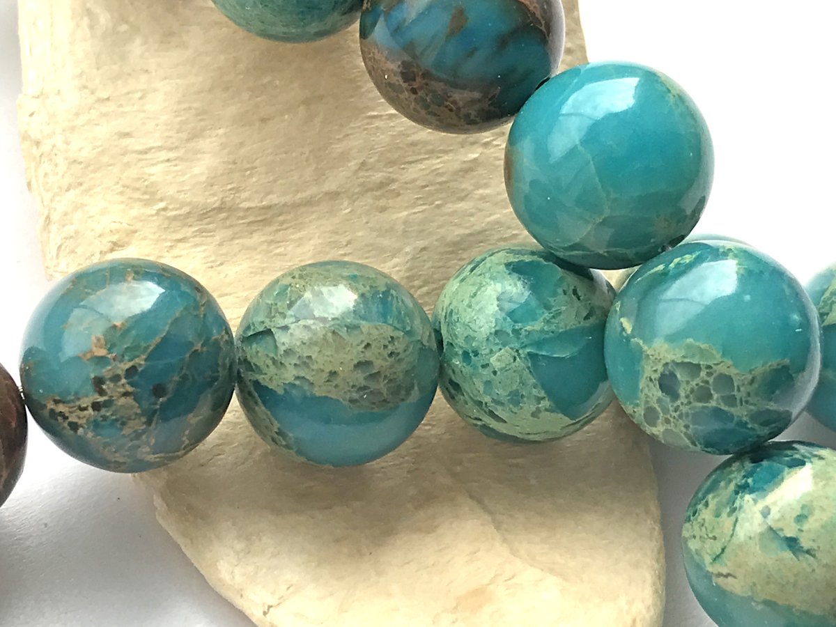 BeadService's tweet image. Imperial Jasper Semi-Precious Gemstone 12mm Round Jewellery Beads by BeadService etsy.me/33uxzTn via @Etsy