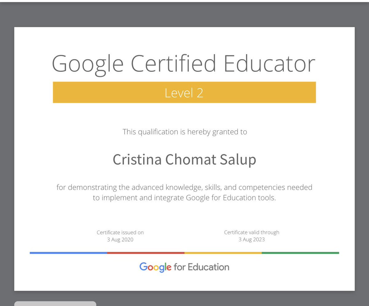 Level 2! Another certificate added this summer. <a href="/CMurphyEDU/">Caroline Murphy, M.Ed.</a> thanks for encouraging me to do it. #covidanxiety #GoogleEdu
