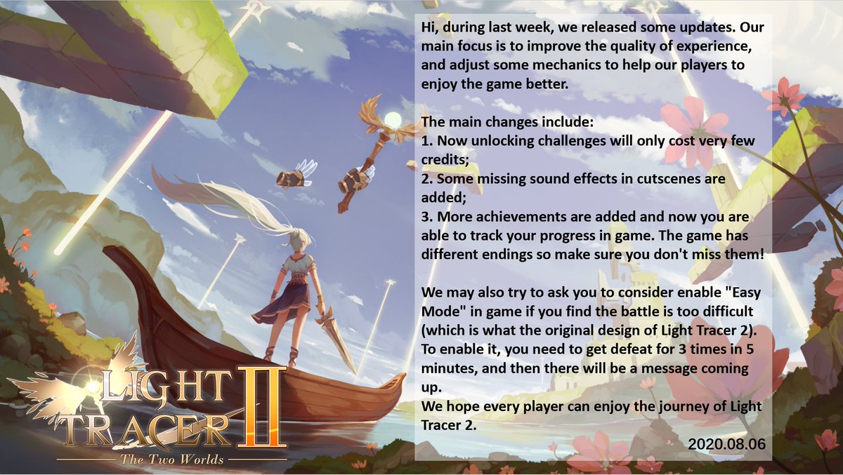 LightTracer2's tweet photo. Update Announcement
『Light Tracer 2』steam store page：https://t.co/l13WLhvt17
#UE4 #madewithunreal #gamedev #indiegamedev #indiewatch #Steam #RPG #indiegame https://t.co/kAeGqsSsm3