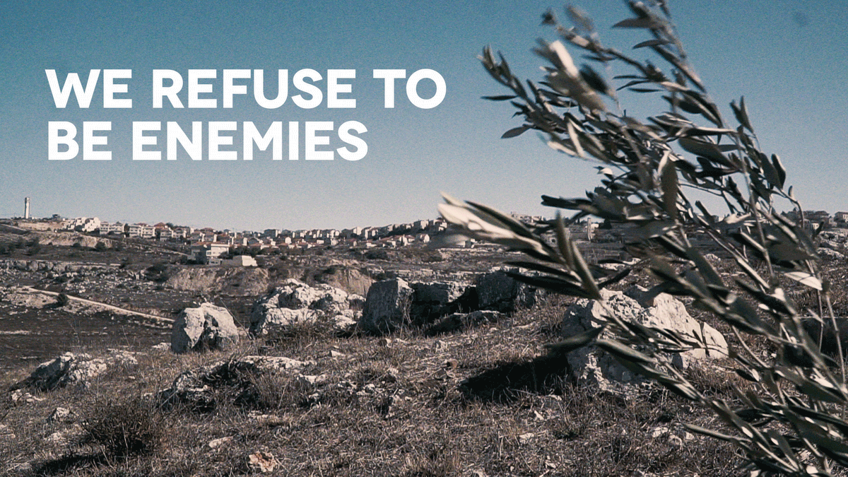 TrinityLifeTO's tweet photo. Check out our latest short film as we follow the story of Daoud Nassar, a Palestinian Christian who lives under constant threat of land confiscation by the Israeli government and harassment from surrounding Israeli settlers. 

https://t.co/xotBxlB7jt

"We Refuse to be Enemies" https://t.co/V4eaxbLA2J