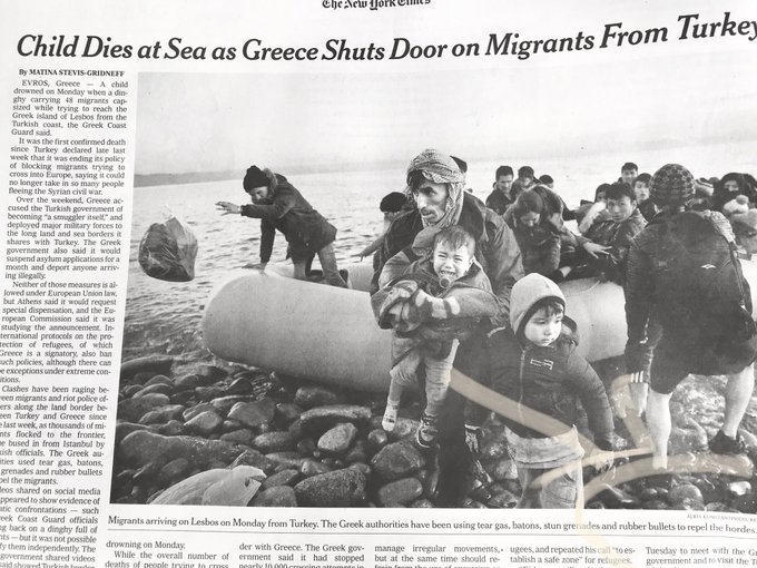 3. The language of invasion - of being "overrun" or besieged with "swarms" or "floods" of aliens - is nothing new.It is also not just the domain of the tabloid newspapers.In March,  @nytimes captioned an excellent piece saying police used rubber bullets "to repel the hordes".