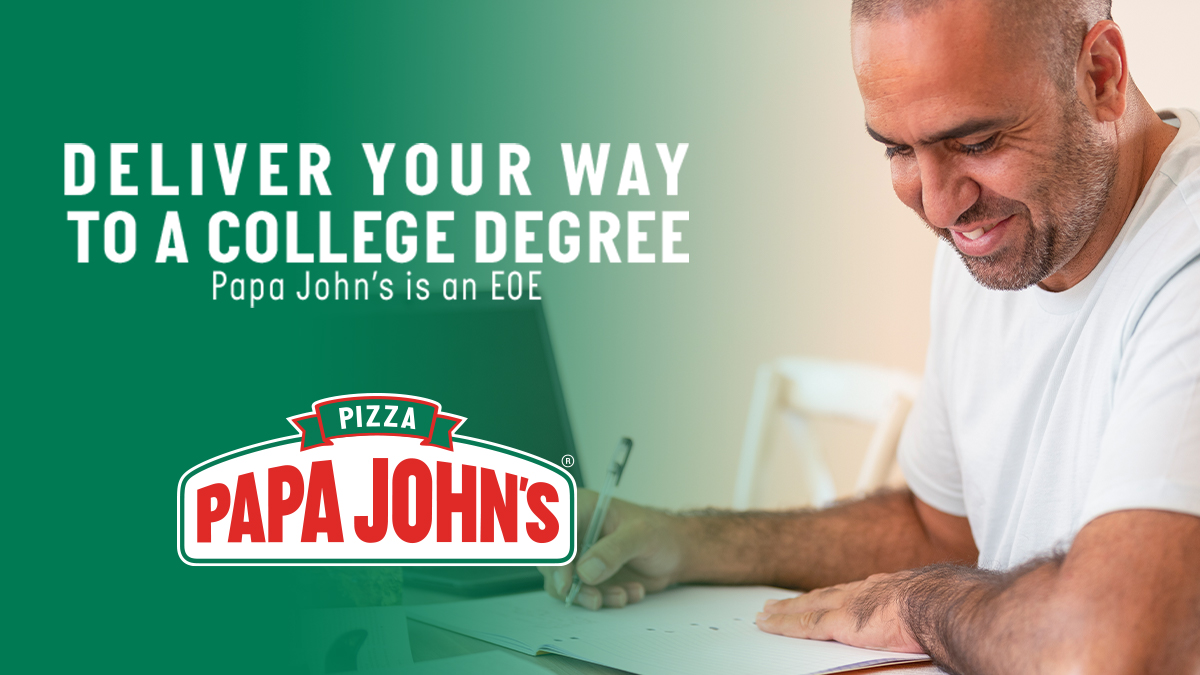 papajohnscola's tweet photo. Going back to college? Get a degree, not a student loan. Our Dough &amp; Degrees program provides affordable tuition for online courses. Learn more today. Link: https://t.co/ZWulQ7izfW https://t.co/tJpKa7lcE0