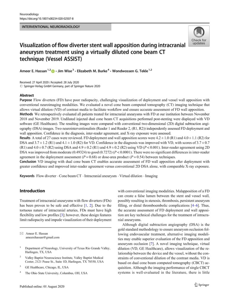 AmeerEHassan's tweet photo. #VesselAssist Seeing is believing, was interesting to see the number of times flow diverters were not well positioned. https://t.co/POmUzxVhrW @wondeasa @svinsociety @SNISinfo @esmintsociety @LINNConline @PairsNeuro @YoungNIR @Medtronic @Stryker_NV @GEHealthcare https://t.co/fQwCAU4HYD