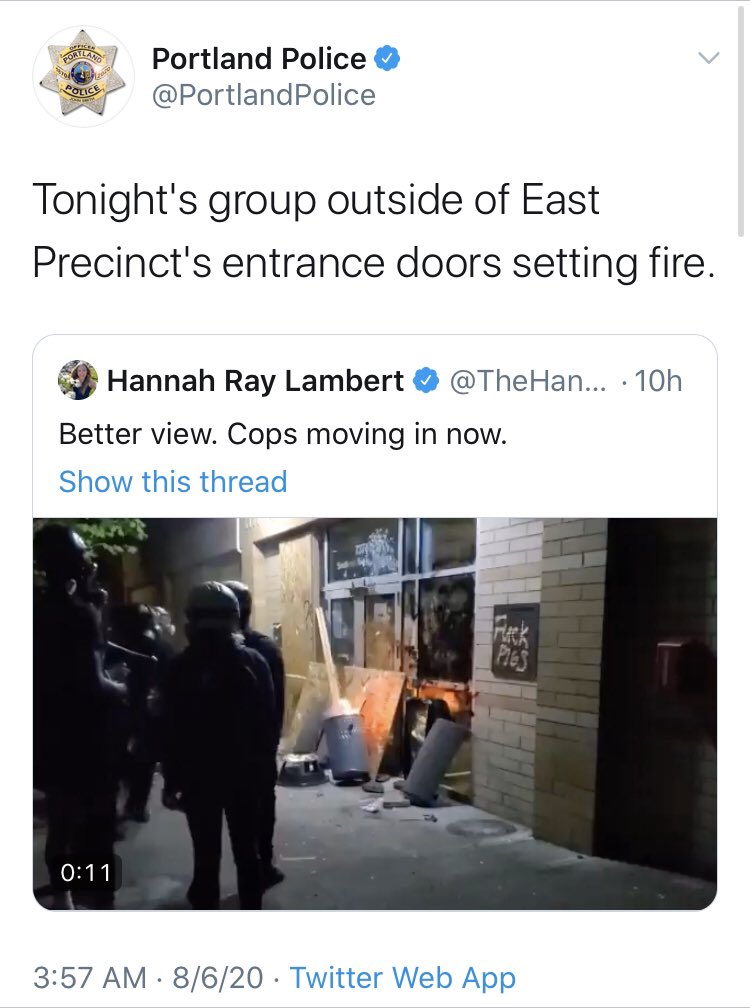 Perhaps the fire and destruction are peaceful?