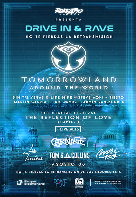 Todo listo para Tomorrowland Around The World Drive In &amp; Rave México este sábado 08 de agosto en el Parque Bicentenario a partir de las 6 pm 

Compra tus boletos aquí: bit.ly/driverave