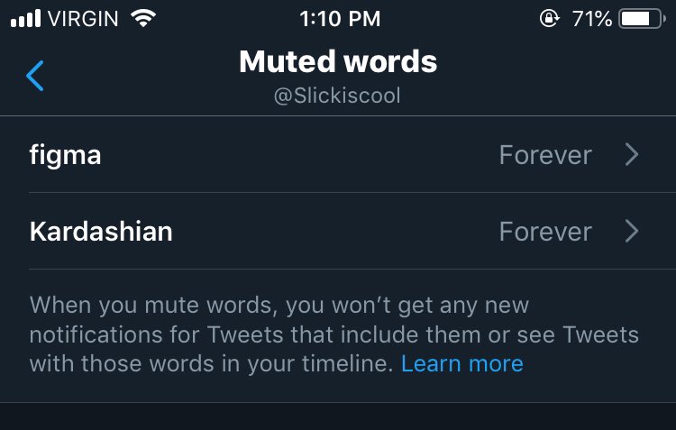 Slickiscool's tweet image. Finally added another muted word to the Kardashians
