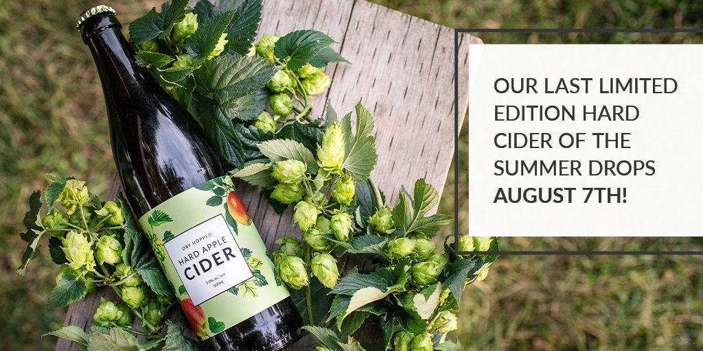 Dry Hopped Hard Cider, our last limited-edition seasonal release drops tomorrow. Local hops with citrus &amp; floral aromas complement our blend of apples for a juicy and refreshing taste!

Available August 7th at 9:00am. Supply is very limited.

heeman.ca/the-heemans-ci…

#LDNOnt