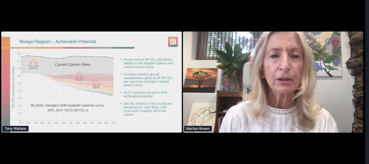 rateitgreen's tweet photo. We were impressed with #CarbonDrawdown #Georgia at #Greenprints20! Gains by 2030 could be from 43% achievable to 100%+ technical. @RaysLegacy @SouthfaceInst @ProjectDrawdown @gt_seem @Marilyn_Brown1 @sppgatech @georgiatech @EmoryUniversity @universityofga #georgiaclimateproject https://t.co/GvRezlg3nS
