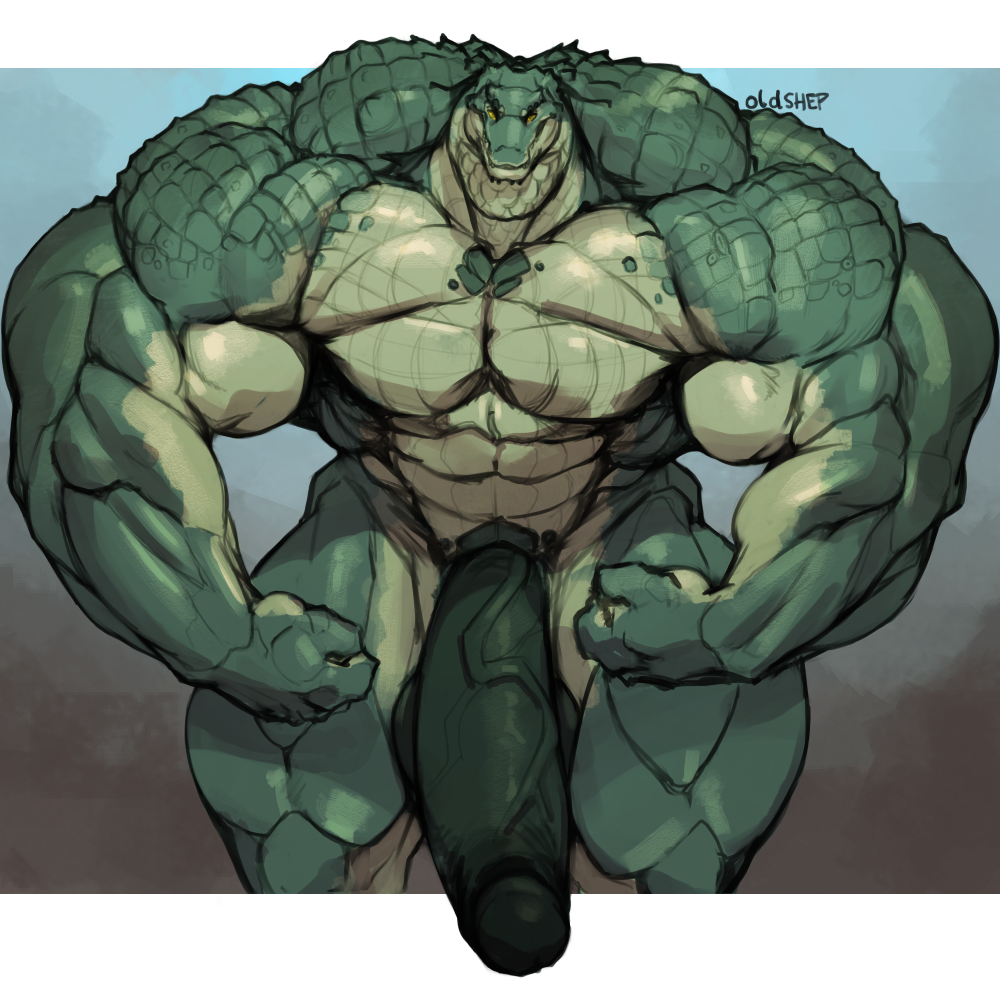 Gator boy used to wish he could be as big as the jocks. Now they wish they could be 13 1/2' tall and weigh over 4 tons too ;3