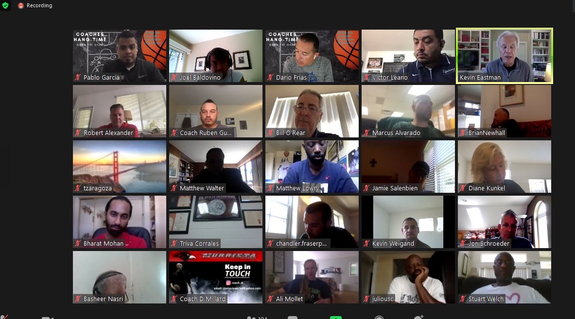 CoachesHangTime's tweet photo. Standing ovation 👏🏼 to @kevineastman for sharing with #CHTFamily #100+💪🏼 with tons of 💎🔸🔹 about "Why The Best Are The Best" 
@DocRivers Quotes:
- "Basketball Gods will take care of you if you respect the game"
- "He who angers you-OWNS YOU!" #GrowTheGame https://t.co/aSooLj9bvh