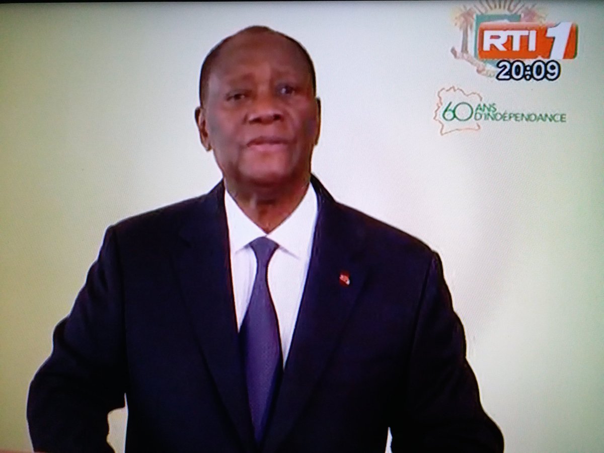 tcheladay's tweet photo. @AOuattara_PRCI rend hommage à tous les illustres disparus de la Côte d' Ivoire dans son adresse à la nation 
#CIV225 #indepandanceday https://t.co/dUtO1xQLW6