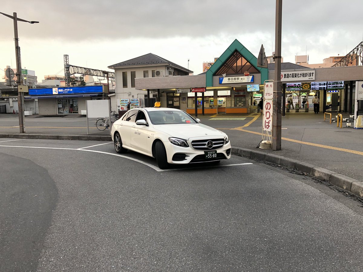 究極の東武350系 春日部 駅からおはようございます 当駅発でダイヤ改正後唯一となったスカイツリーライナー乗って帰宅するため来ました 駅前にベンツの個人タクシー止まってた ベンツの タクシーがまず珍しい