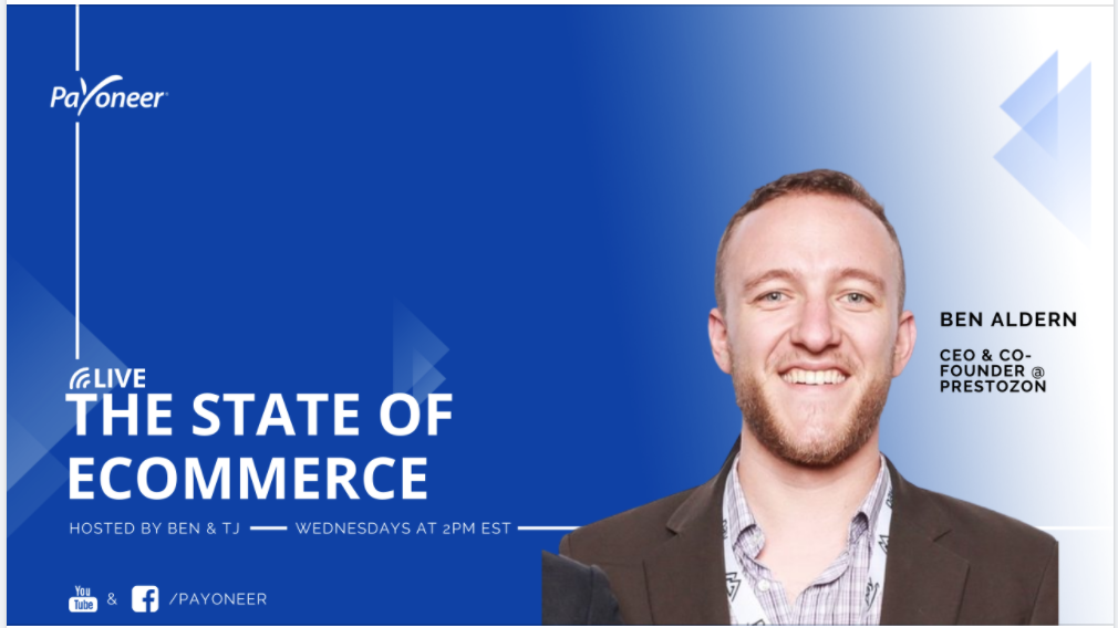 prestozon's tweet photo. Hear the latest #AmazonPPC advice on #thestateofecommerce featuring Ben Aldern of Prestozon hosted by our friends @Payoneer  https://t.co/8LsW5ZpC5F via @FacebookWatch 

 #Prestozon #payoneer #amazonadvertisingpartner #partnersuccess https://t.co/lX2MNprIoJ