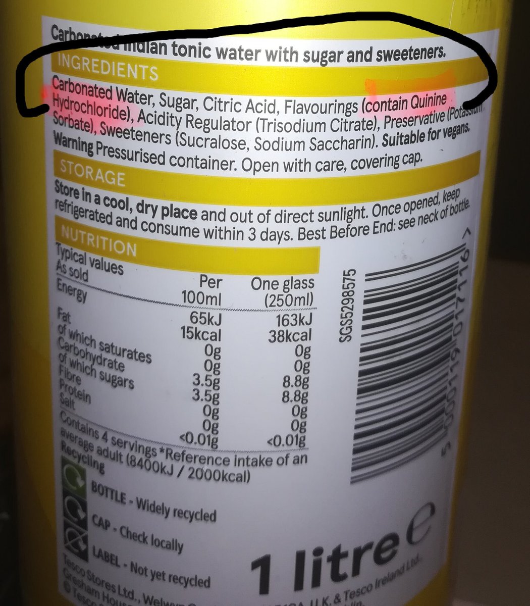 @LindaWokeUp @CllrBSilvester Isn't it the same thing in Indian tonic water, we just call it quinine hydrochloride. Lower dose but don't they both protect against malaria.