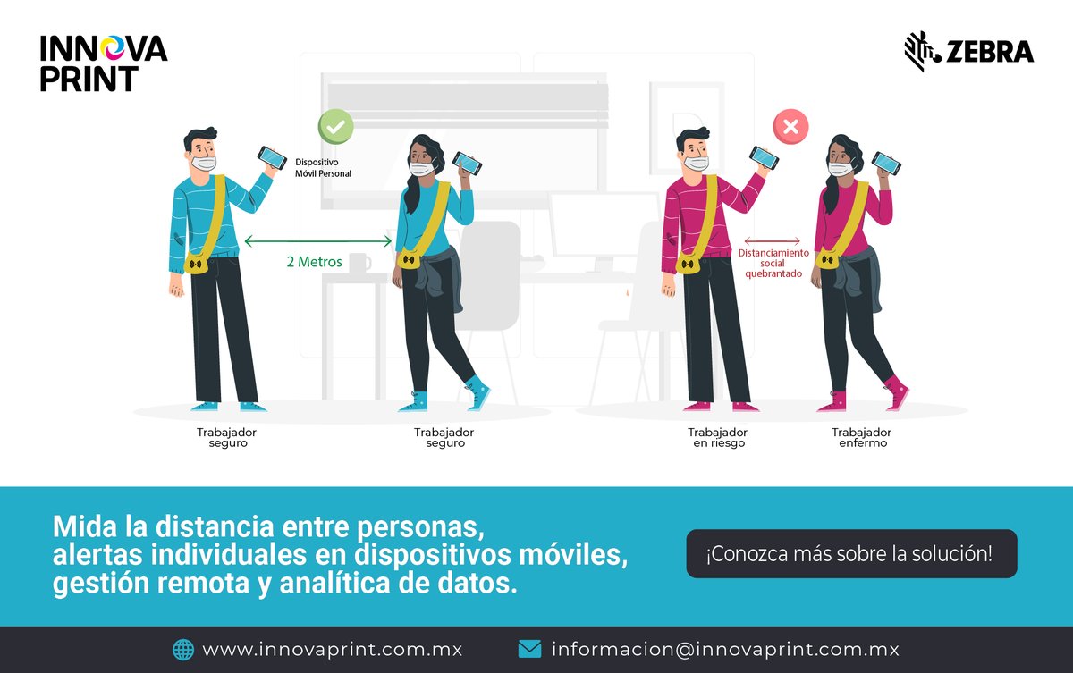 InnovaPrint's tweet photo. ¿Sus trabajadores se están acercando demasiado unos a otros?
Esta nueva solución de movilidad les avisará que den un paso atrás (y lo ayudará a tomar medidas cuando sea necesario)
Contáctenos: https://t.co/jI0S7SrRE6
📨 info@innovaprint.com.mx
#InnovaPrint #Zebra https://t.co/oc698yNDj4