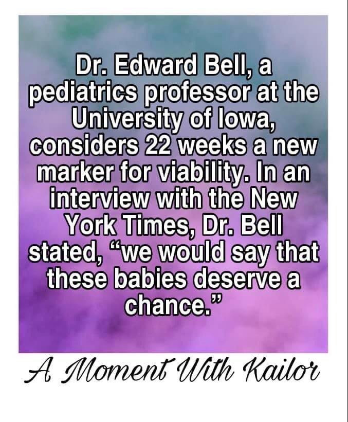 AMWK_22's tweet photo. 22 weeks is the new marker for #viability.
“We would say that these babies deserve a chance.”
-Dr. Edward Bell
#22weekers #periviability
https://t.co/bbCwLSIcid https://t.co/qKuzk5Bb07