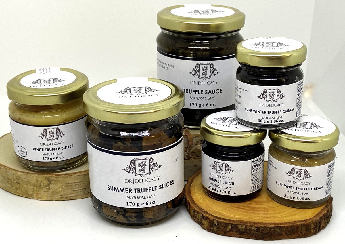 Restock Alert!!! 

Back by popular demand, our line of truffle products!!!

Pure Winter Truffle Cream-1.06oz
Pure White Truffle Cream- 1.06oz 
Truffle Juice - 1.06oz
Truffle Sauce- 6oz
Summer Truffle Slices (Carpaccio) - 6oz
White Truffle Butter- 6oz 

Link in the Bio!!!