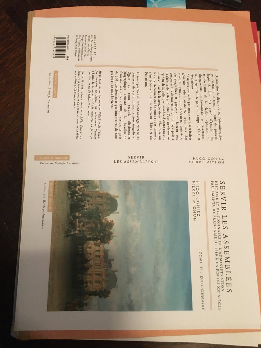 Pour mieux connaître la fonction parlementaire à travers son histoire qui se confond avec celle du Parlement , il faut lire l’ouvrage de Hugo  CONIEZ et de Pierre MICHON, qui va être publié le 20 août chez Mare et Martin.
