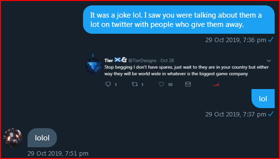 AS_D3SIGNS's tweet photo. @TierDzn haha it was a joke as well 😅 https://t.co/KOs3CTAoOE