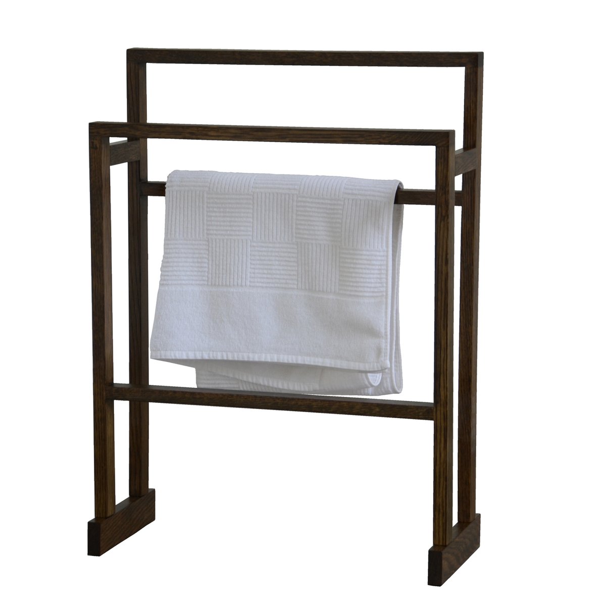 Wireworks Free Standing Towel Rail Dark Oak Medium at Unique Furnishing - Believing that even the most everyday items should have a well-designed home, the Mezza Towel Rail ... uniquefurnishing.co.uk/product/wirewo… #Furniture #CabinetsStorage #VanityUnits #interiordesign #LIKE #RETWEET