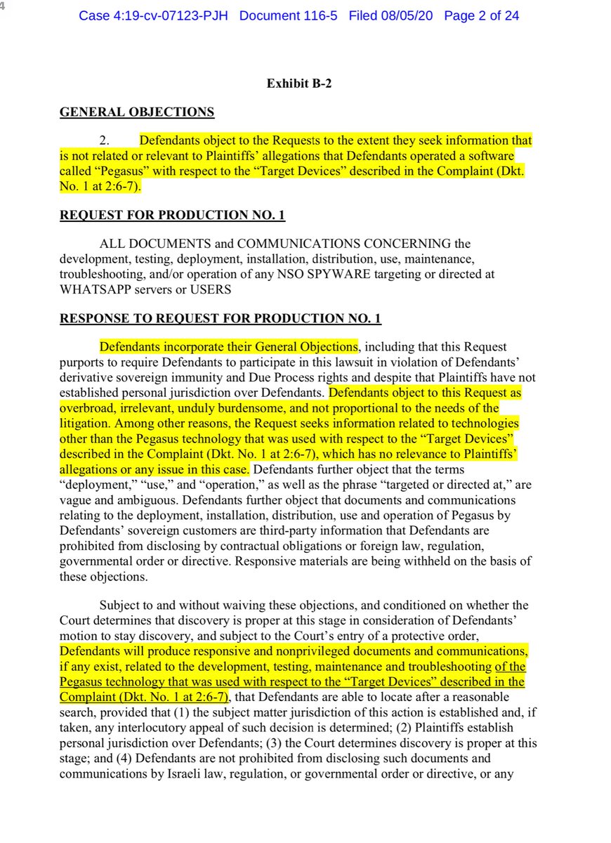 Exhibit B-2 hand to baby Cheesus the highlights are NOT mine - oh burn  https://ecf.cand.uscourts.gov/doc1/035119571207Uploaded to a public drive - the Plaintiff’s yellow highlights are referenced throughout their Motion to Compel, discovery  https://drive.google.com/file/d/1bZgtTHpwZ0SZfN3Q8jL96dFKu304HOEh/view?usp=drivesdk