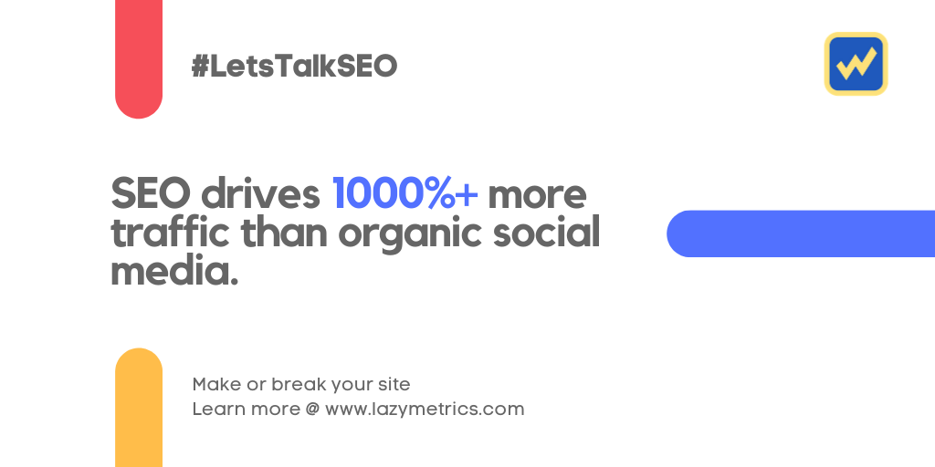 u_mansha's tweet photo. Skipping on #SEO could be your biggest mistake ever. Here's why:

- 68% of online experiences begin with a search engine
- SEO leads have a 14.6% close rate
- 53.3% of all website traffic comes from organic search

Learn more @ https://t.co/IyW965ClGV 👈

#LetsTalkSeo https://t.co/MXMAiqaR0a