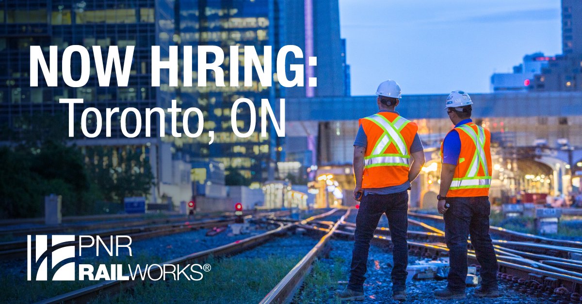 Now hiring in Toronto for a top transit project! Benefits include competitive rate, Living Out Allowance, paid housing, pension plan and more: bit.ly/3fyybcZ