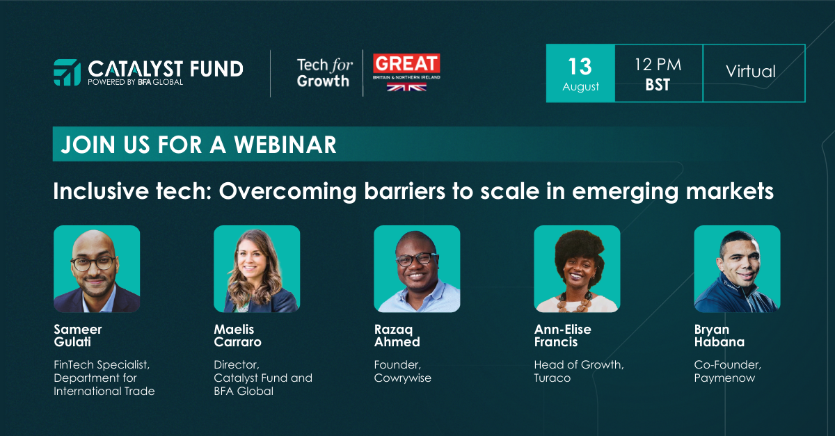 SameerG1987's tweet photo. Join us @tradegovuk for a digital panel on "Overcoming barriers to scale in emerging markets" - 13th August 12midday BST hosted by myself, with @carrarom, @razaqahmed1, @aefrancis87, and @BryanHabana.

Register here: https://t.co/uRAcm8G0ve

#fintech #TechforGrowth #UKSpringboard https://t.co/geWa7lSeOt