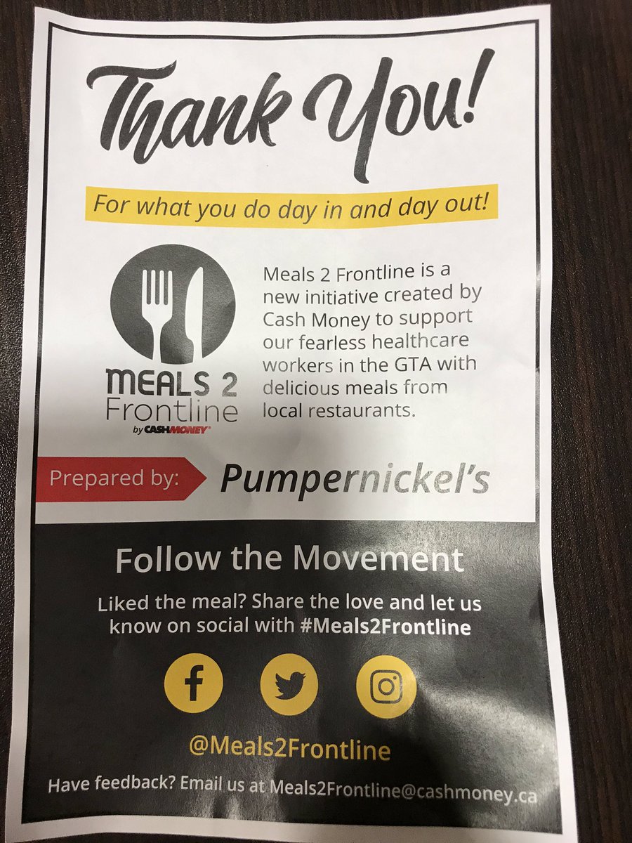 sparkytor's tweet photo. What a wonderful meal! Thanks to Pumpernickels and @Meals2Frontline https://t.co/gWJlvy5v80