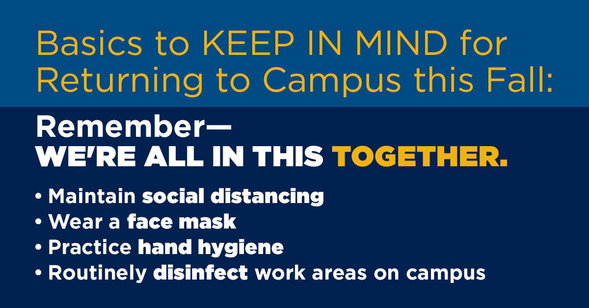 UTChattanooga's tweet image. We can all work together to keep campus safe. Keep the basics in mind when returning to campus this Fall. #MocsMaskUp 😷