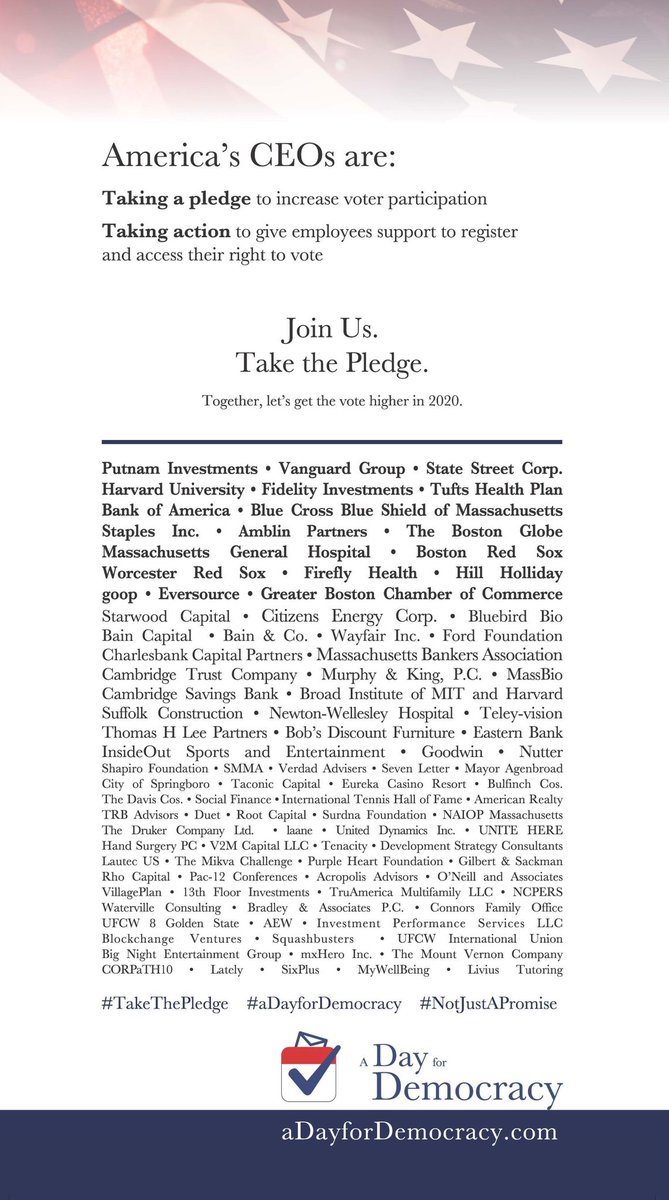 ONeillandAssoc's tweet photo. Join the effort! #takethepledge #adayfordemocracy #notjustapromise #gotv https://t.co/BuuflTmEyH https://t.co/aJI3jXY0EK