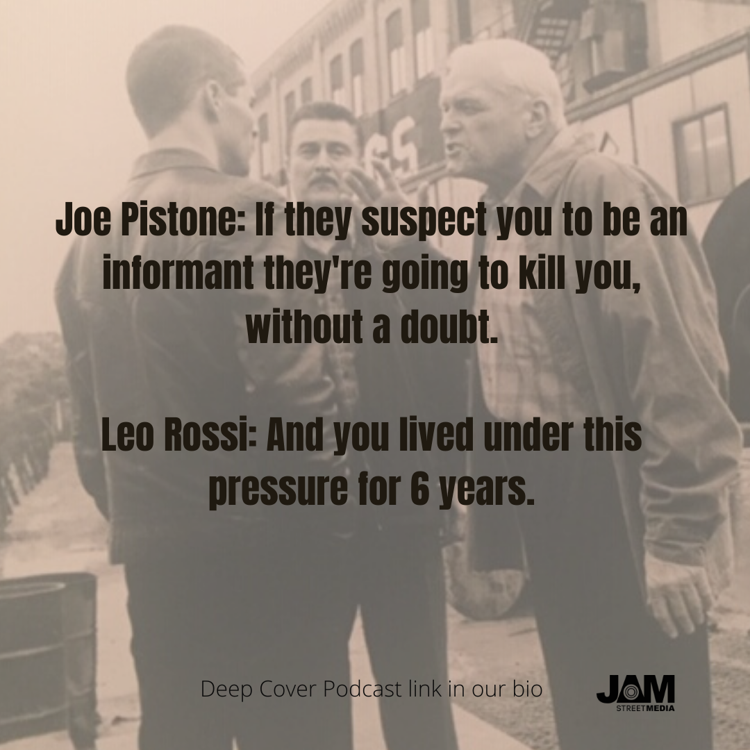 DeepCoverShow's tweet photo. The mafia will not hesitate to kill informants. Joe Pistone was lucky enough to play his cards right. Listen to #DeepCoverPodcast to find out how he got away with infiltrating the #mob. #podcast
Listen here: https://t.co/RcUfEZZ4XJ https://t.co/gHDTdfOyxR