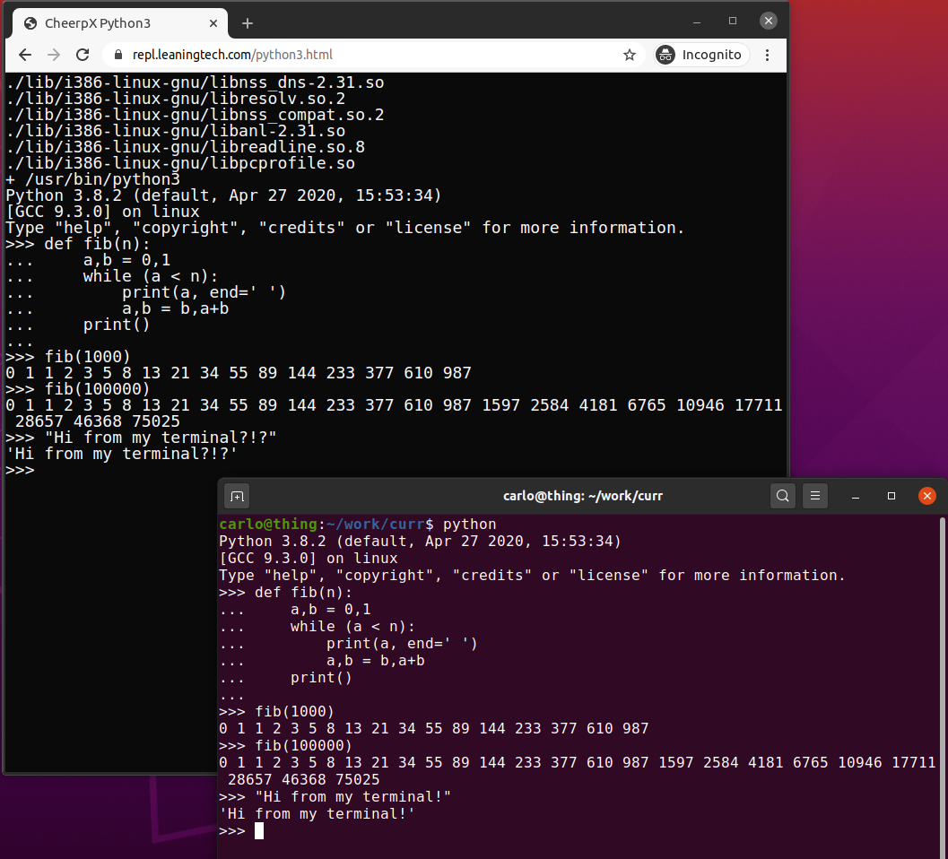 Leaning Technologies (@leaningtech) on Twitter photo New demo alert!
Python 3 for Linux running virtualized in WebAssembly 🤯
leaningtech.com/pages/pythonde…
<a href="/ThePSF/">Python Software Foundation</a> <a href="/WebAssemblyNews/">WebAssembly</a> New demo alert!
Python 3 for Linux running virtualized in WebAssembly 🤯
leaningtech.com/pages/pythonde…
<a href="/ThePSF/">Python Software Foundation</a> <a href="/WebAssemblyNews/">WebAssembly</a>