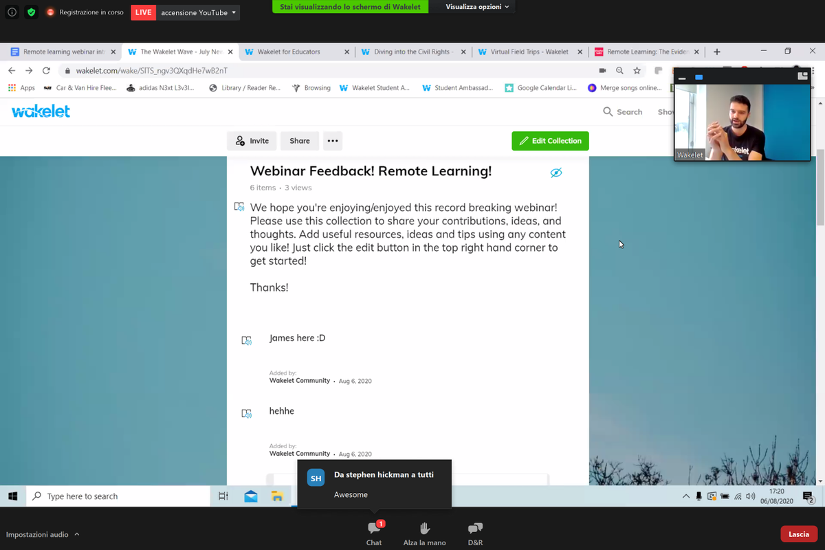 viralber's tweet photo. during @wakelet webinar about "Wakelet for Remote Learning" useful also for #Hibridlearning https://t.co/njBVAo9CgS