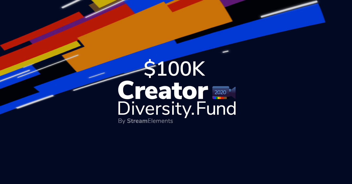 📣 Introducing StreamElements' $100K Creator Diversity Fund which will provide content creators of underrepresented groups with custom livestreaming graphics &amp; support like the pros have. #𝗕𝗟𝗠 ♿🏳️‍🌈👩

To learn more and to apply for the fund, visit: streamelements.com/CreatorFund