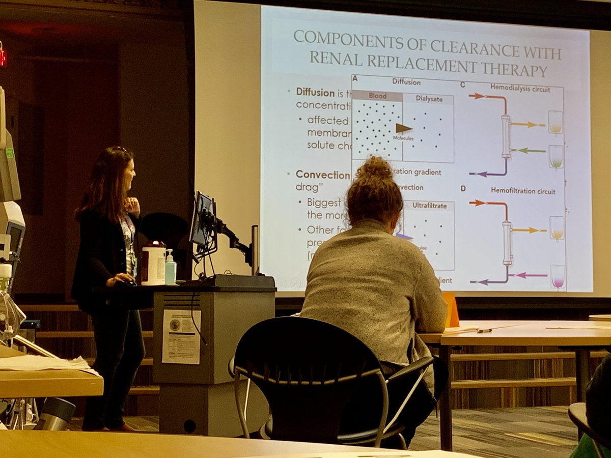 Our #PedsICU physicians foster our #learning and #criticalthinking on the daily. Day 3 of <a href="/ChildrensMercy/">Children's Mercy</a> #ECMO #certcourse is going strong with a solid lineup of #expert speakers! 🤓 AKI is #legit. <a href="/JennaMillerKC/">Jenna Miller, MD</a> @LaMillersmith <a href="/disafinns/">Ásdís Finnsdóttir Wagner</a> <a href="/ashleyedaniel/">Ashley Daniel</a> <a href="/Nate_LaVoy/">Nate LaVoy, MD</a> @dnewt_MSN