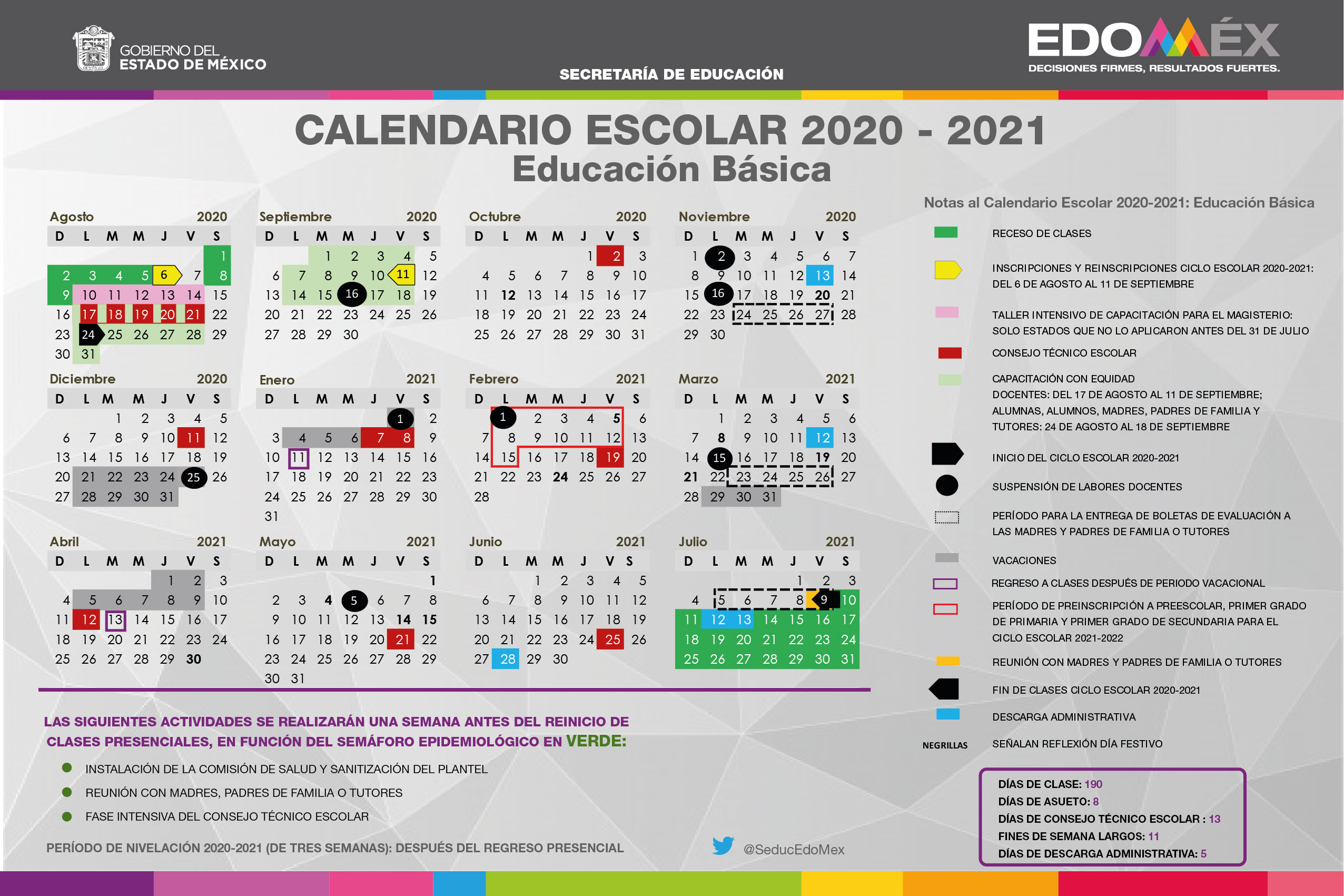 Alejandro Fernández C on Twitter "Les comparto el Calendario Escolar