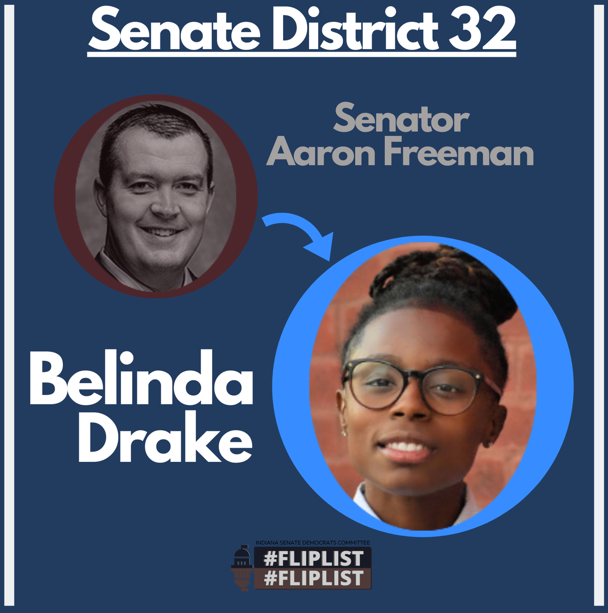 insenatedems's tweet photo. Next on our #FlipList is @iambelindadrake. Not only is she putting in the work, but her voice is what's missing (and what's we needed) in the Indiana Senate.
Learn more about Belinda and her fight to flip Senate District 32 by visiting: https://t.co/0apIPPHvNF https://t.co/QxPi3XdCyb