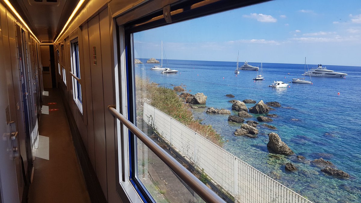 Beautiful coastal views between Catania and Messina.