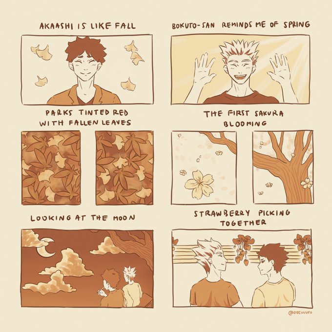 parallels for day 8 (seasons)
#BokuAkaWeek2020 #bokuaka 