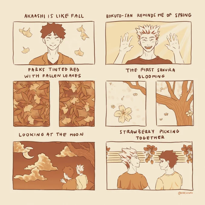 parallels for day 8 (seasons)
#BokuAkaWeek2020 #bokuaka 
